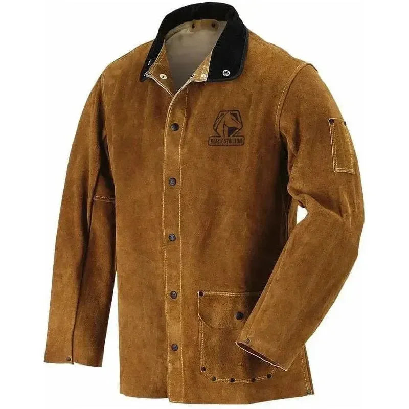 Chaqueta / Chamarra Para Soldador de Carnaza Premium Black Stallion 30WC - DIBAMEX