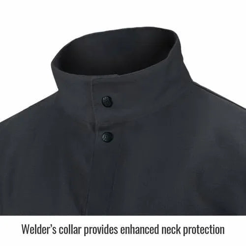 Chaqueta Para Soldador Negra TruGuard - Black Stallion FBK9-30C - DIBAMEX