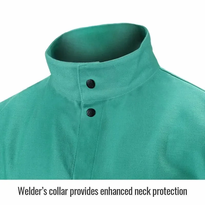 Chaqueta Para Soldador Verde TruGuard Black Stallion F9-30C - DIBAMEX