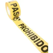 Cinta Barricada Amarilla Leyenda "PROHIBIDO EL PASO" 300m - JYRSA JYR-1194 - DIBAMEX
