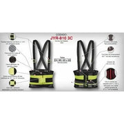 Faja Soporte Sacrolumbar Malla Elástica Doble Banda Con Tercer Cinturón - JYRSA JYR-810-3C - DIBAMEX