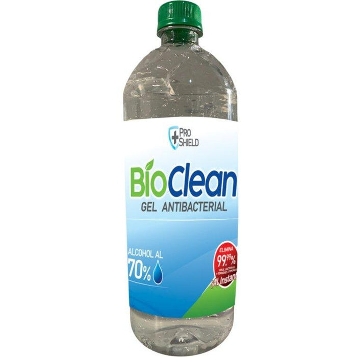 Gel Antibacterial BIOCLEAN -ProShield- base alcohol isopropílico al 70%, 1 litro con bomba dispensadora manual - DIBAMEX