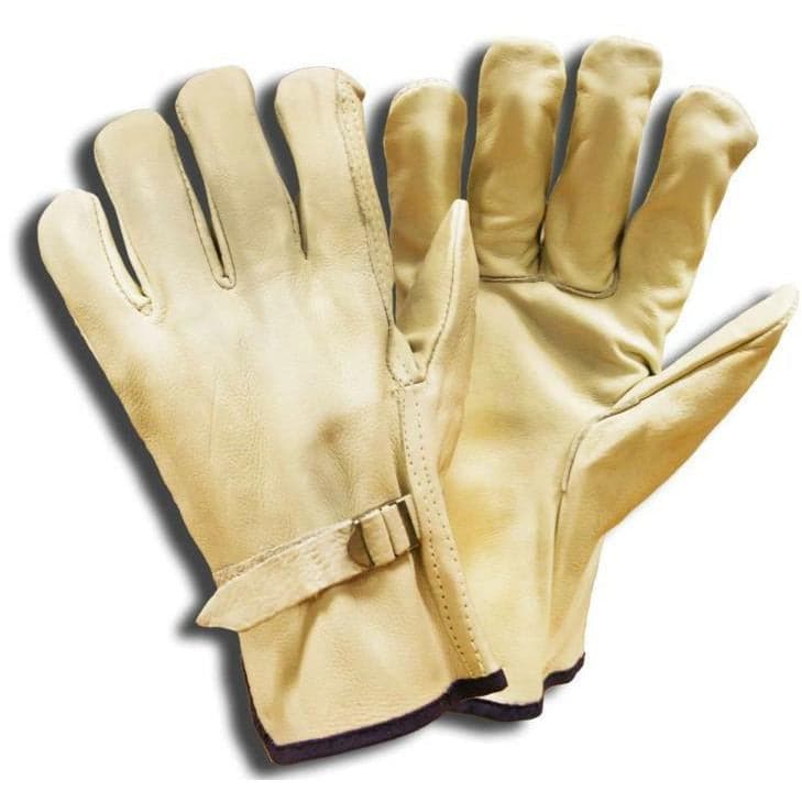 West Chester Deerskin - Guantes de trabajo para hombre, palma de cuero  dividido, forro Thinsulate, guantes de invierno, bronceado/marrón, talla L