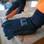 Guantes de Trabajo Nylon con Recubrimiento de Poliuretano Negro - Cordova Safety 6896C - DIBAMEX