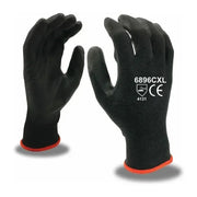 Guantes de Trabajo Nylon con Recubrimiento de Poliuretano Negro - Cordova Safety 6896C - DIBAMEX