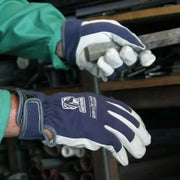 Guantes mecánicos de algodón FR y piel de cabra con clasificación ARC - Black Stallion GX5015 - DIBAMEX