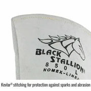 Guantes Para Soldador Black Stallion 850 - Piel de Alce Blanco Perla Con Espalda Forrada de Nomex Para Soldadura Con Varilla - DIBAMEX