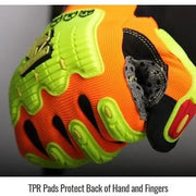 Guantes ToolHandz MAX Anti Corte Nivel 7, Anti Impactos - Black Stallion GX2126-OB - DIBAMEX