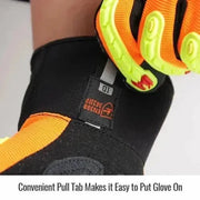 Guantes ToolHandz MAX Anti Corte Nivel 7, Anti Impactos y Vibración - Black Stallion GX2327-OB - DIBAMEX