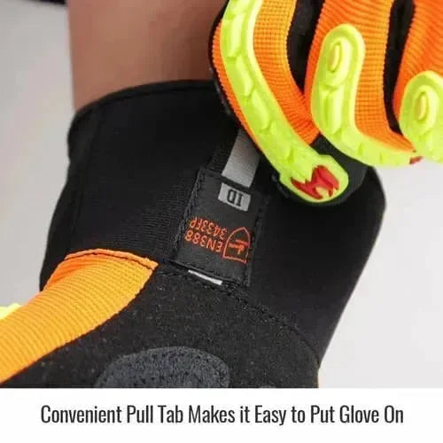 Guantes ToolHandz MAX Anti Corte Nivel 7, Anti Impactos y Vibración - Black Stallion GX2327-OB - DIBAMEX