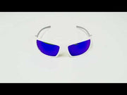 Lentes de Seguridad GOLIATH Azul Hielo Espejo Marco Blanco - Pyramex SW5665D - DIBAMEX