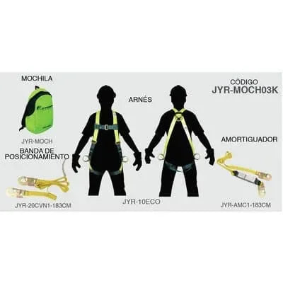 Kit Contra Caídas de Altura Jyrsa JYR-MOCH03K - DIBAMEX