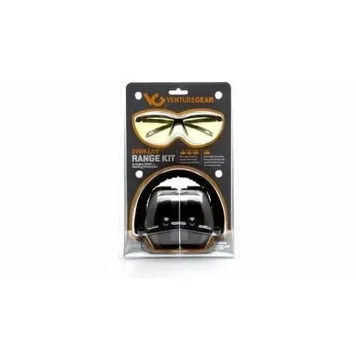 Kit de Tiro Orejera Auditiva + Lentes de Seguridad Ambar - VentureGear VGCOMBO8630 - DIBAMEX