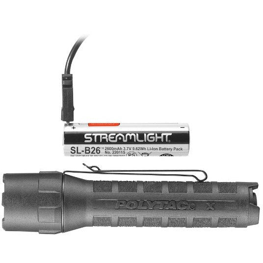 Lámpara de Mano Táctica Streamlight POLYTAC X USB con Batería Recargable - 88613 - DIBAMEX