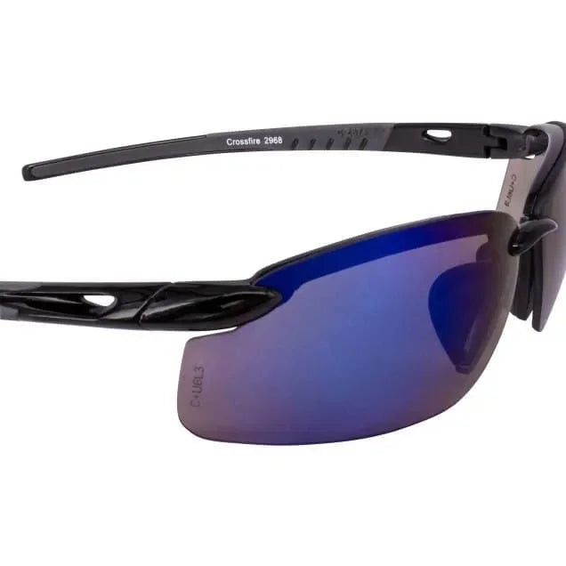 Lentes de Seguridad Crossfire ES5 Premium Mica Azul Espejo - Radians 2968 - DIBAMEX