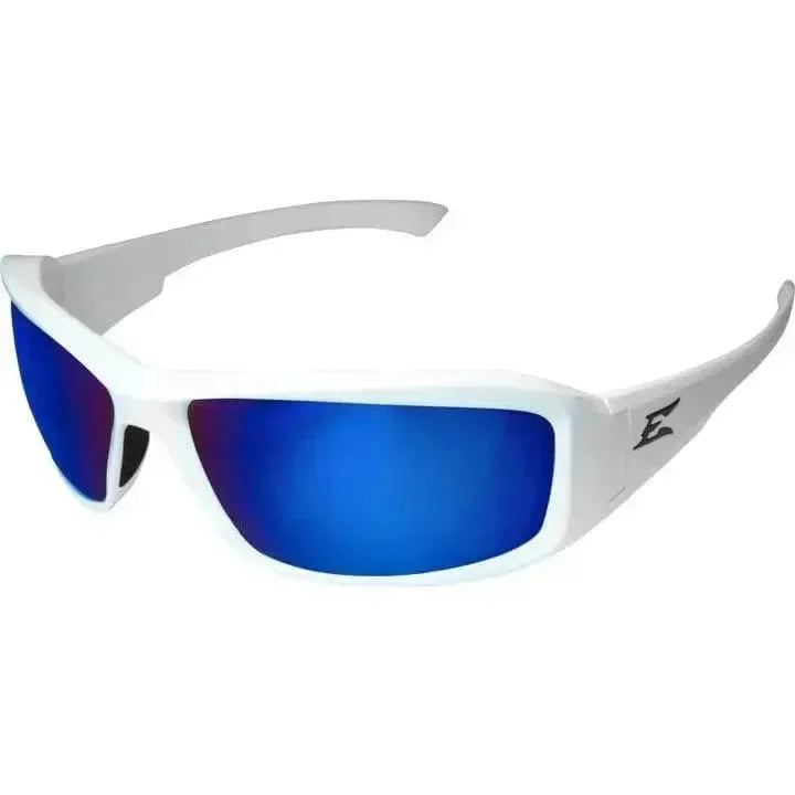 Lentes de seguridad Edge XB148 Brazeau - Marco Blanco - Lente Azul Espejo - DIBAMEX