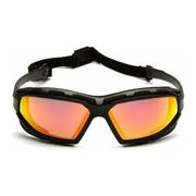 Lentes de Seguridad HIGHLANDER PLUS Rojo Espejo Anti Empaño H2X - Pyramex SBG5055DT - DIBAMEX