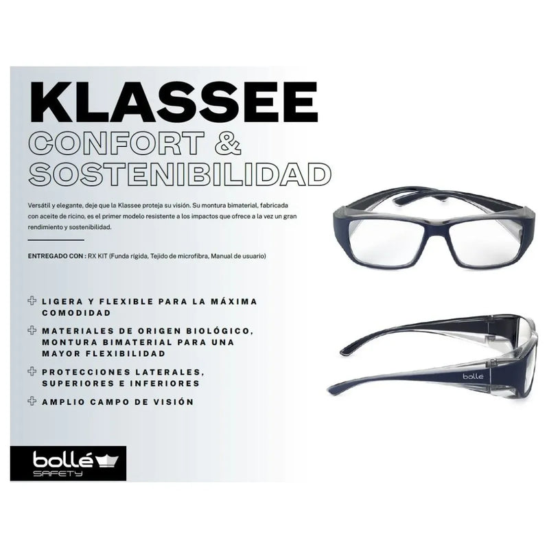 Lentes de Seguridad KLASSEE Armazón Graduable - Bolle Safety - DIBAMEX