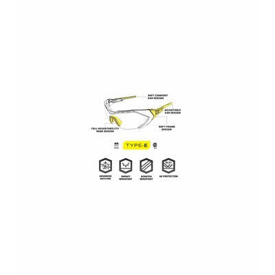 Lentes De Seguridad Táctico Mechanix Wear Type-E Anti Empaño- Seleccionar Color de Mica - DIBAMEX