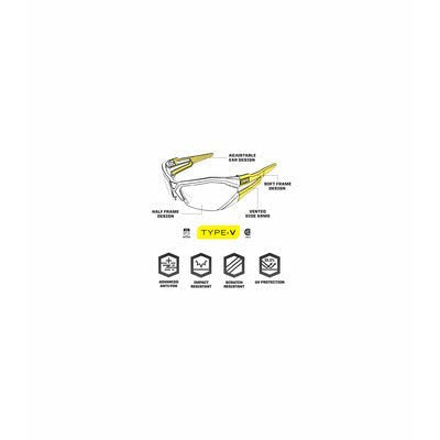 Lentes De Seguridad Táctico Mechanix Wear Type-V Anti Empaño- Seleccionar Color de Mica - DIBAMEX