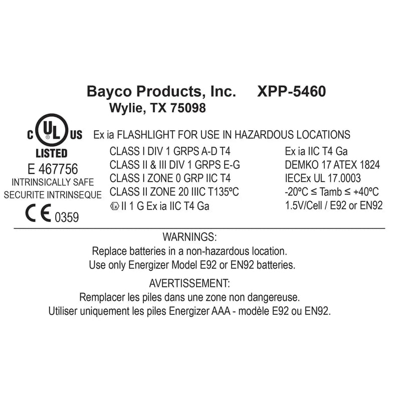 Linterna de Cabeza/Frontal Intrínsecamente Segura Zona 0 Perfil Bajo, Luz Dual - Nightstick XPP-5460GCX - DIBAMEX