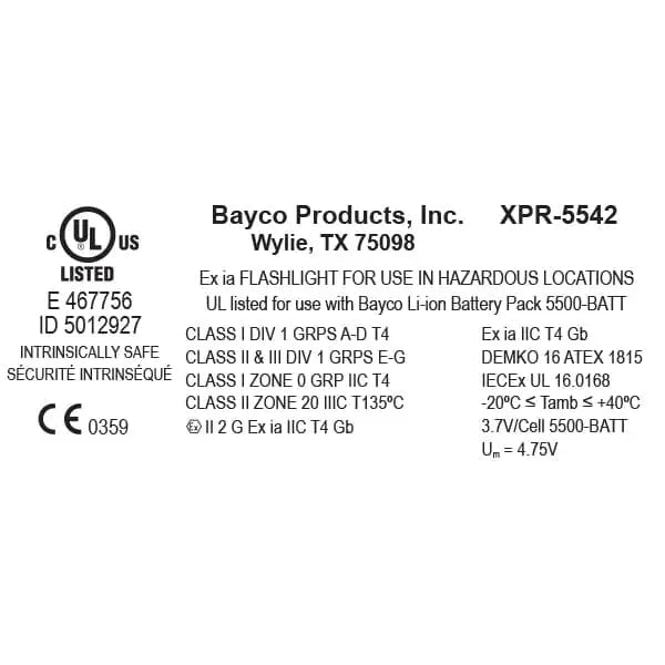 Linterna Intrínsecamente Segura Zona 1, Recargable Con Luz Dual e Imán - Nightstick - DIBAMEX