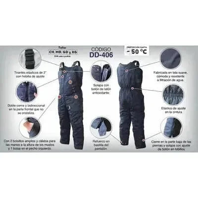 Pantalón Termoaislante con Peto -50°C - JYRSA DD-406 - DIBAMEX