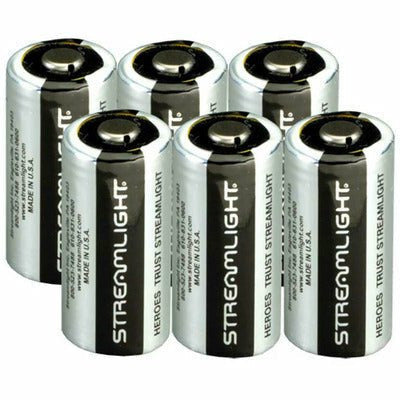 Paquete con 6 Baterias Litio 3.0V CR123A - Streamlight - DIBAMEX
