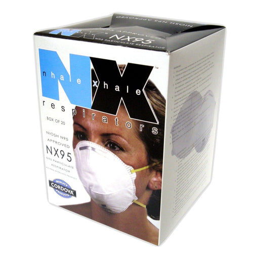 Respirador NIOSH N95, Caja c/20 piezas - Cordova Safety NX95 - DIBAMEX